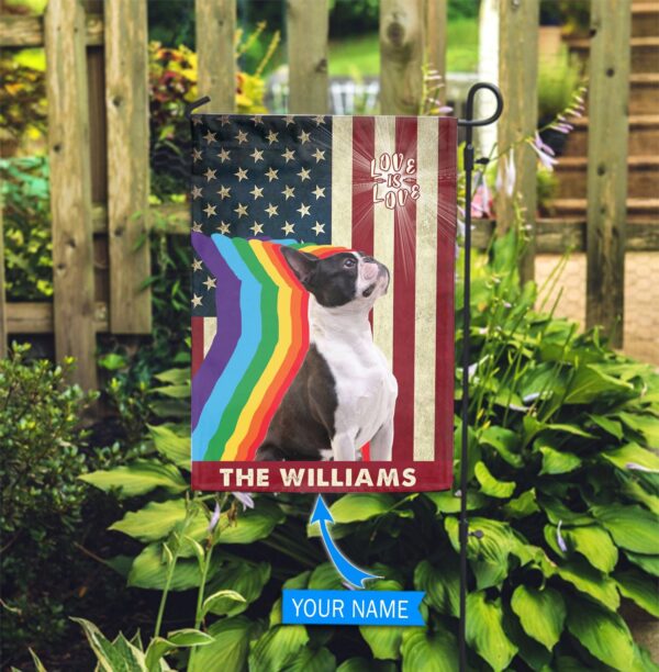 Boston Terrier Lgbt Personalized House Flag – Garden Dog Flag – Dog Flag For House
