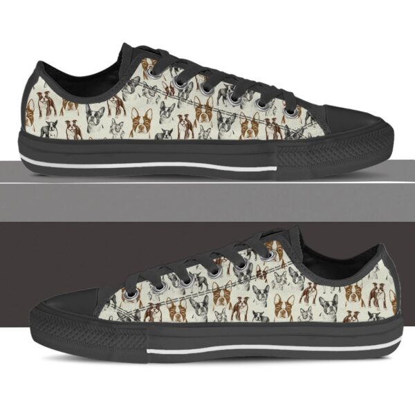 Boston Terrier Low Top Shoes – Low Top Sneaker – Sneaker For Dog Walking