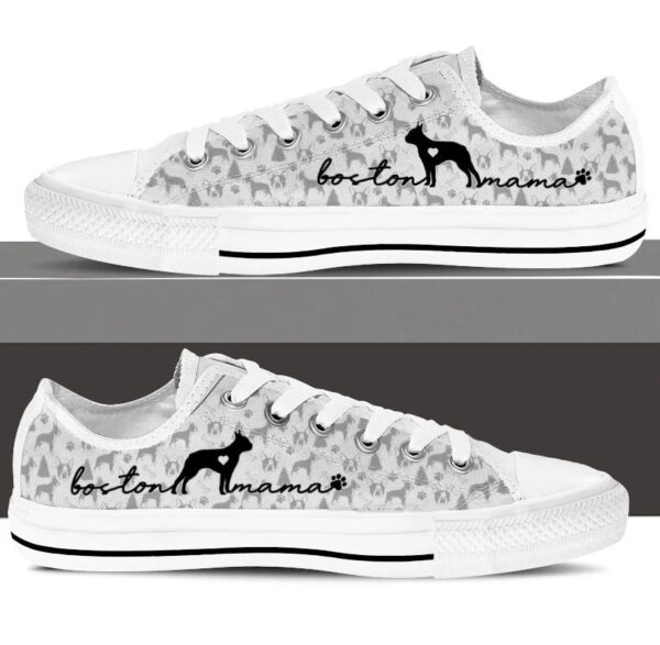 Boston Terrier Low Top Shoes – Sneaker For Dog Walking – Dog Lovers Gifts for Him or Her