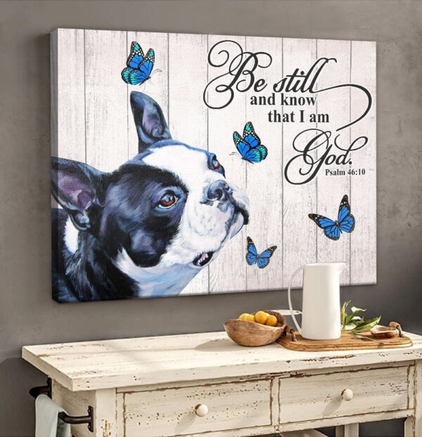 Boston Terrier Matte Canvas – Dog Wall Art Prints – Canvas Wall Art Decor