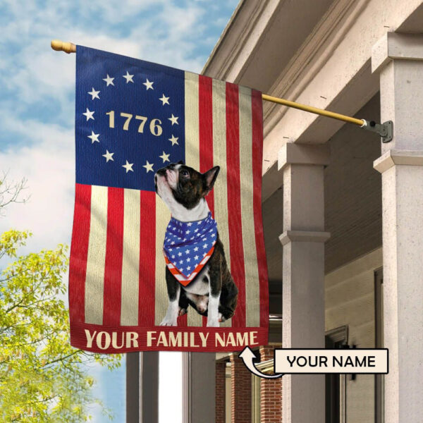 Boston Terrier Personalized Flag – Garden Dog Flag – Custom Dog Garden Flags – Gift For Dog Lovers