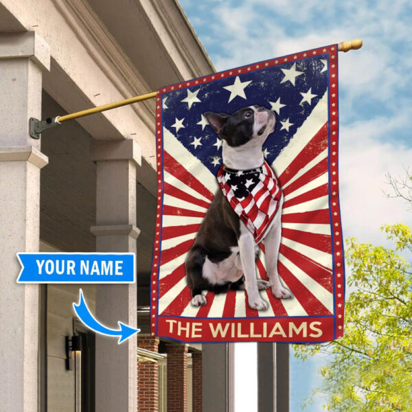 Boston Terrier Personalized Garden Flag-House Flag – Garden Dog Flag – Dog Flag For House