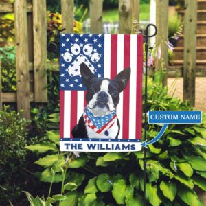 Boston Terrier Personalized Garden Flag –…
