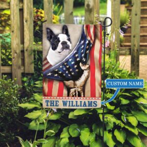 Boston Terrier Personalized Garden Flag –…