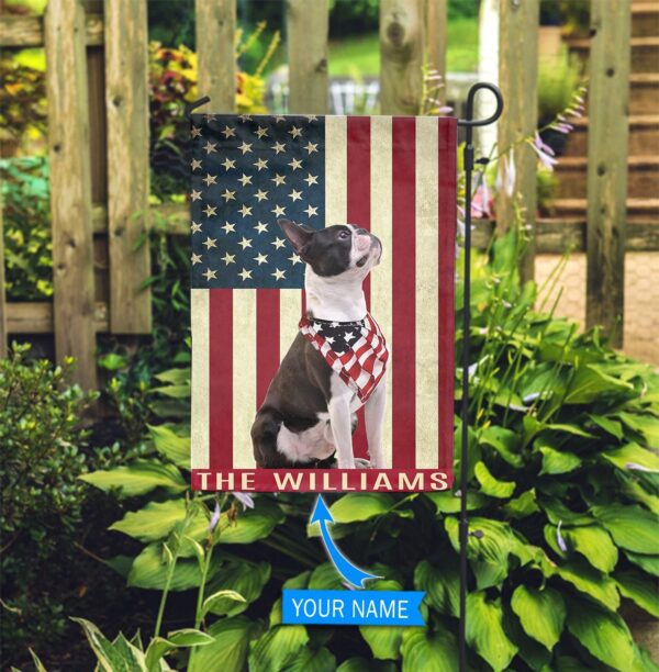 Boston Terrier Personalized Garden Flag – Garden Dog Flag – Custom Dog Garden Flags