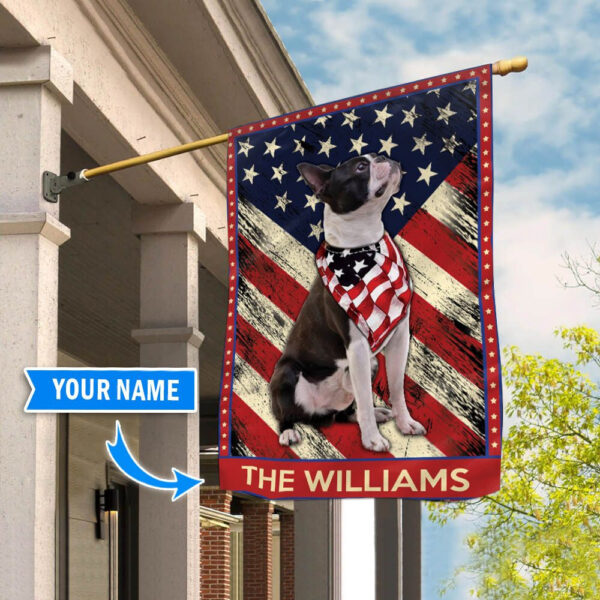 Boston Terrier Personalized Garden Flag – Garden Dog Flag – Dog Flag For House