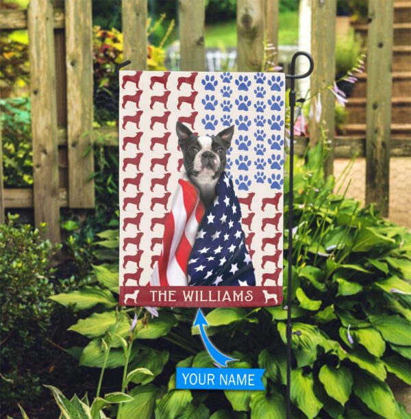 Boston Terrier Personalized Garden Flag – Gift For Dog Lovers – Custom Dog Garden Flags