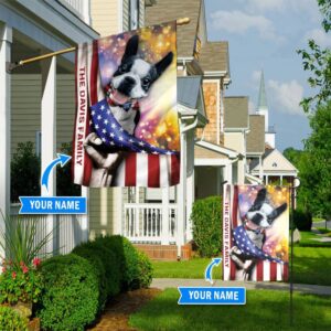 Boston Terrier Personalized House Flag Garden Dog Flag Dog Flag For House 1