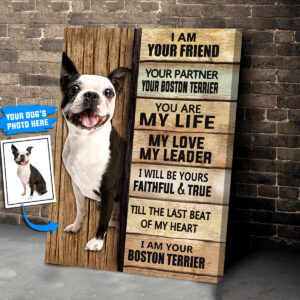 Boston Terrier Personalized Poster Canvas Dog Canvas Wall Art Dog Lovers Gifts For Him Or Her 2