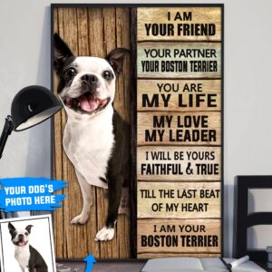 Boston Terrier Personalized Poster Canvas Dog Canvas Wall Art Dog Lovers Gifts For Him Or Her 3