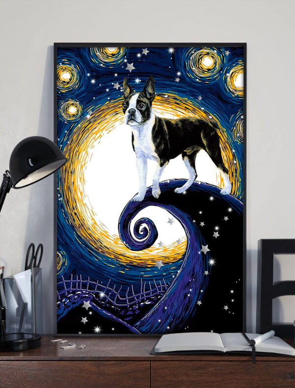 Boston Terrier Poster & Canvas – Dog Canvas Wall Art – Dog Lovers Gifts For Him Or Her