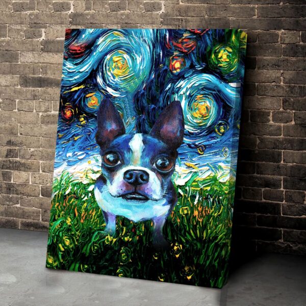 Boston Terrier Poster & Matte Canvas – Dog Canvas Art – Poster To Print – Gift For Dog Lovers