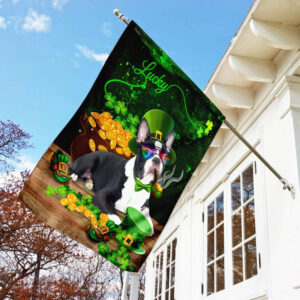 Boston Terrier St Patrick s Day Garden Flag Best Outdoor Decor Ideas St Patrick s Day Gifts 3