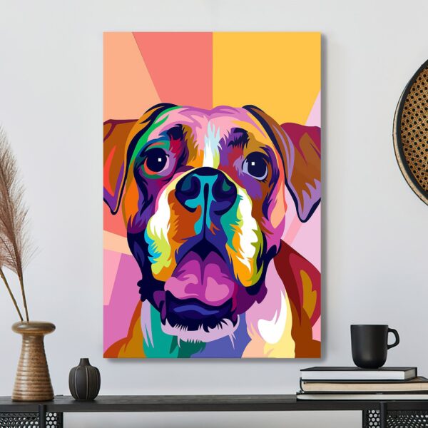 Boxer Dog Pop Art – Dog Pictures – Dog Canvas Poster – Dog Wall Art – Gifts For Dog Lovers – Furlidays
