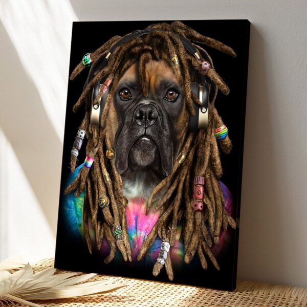 Boxer Dog With Dreadlocks – Dog Pictures – Dog Canvas Poster – Dog Wall Art – Gifts For Dog Lovers – Furlidays