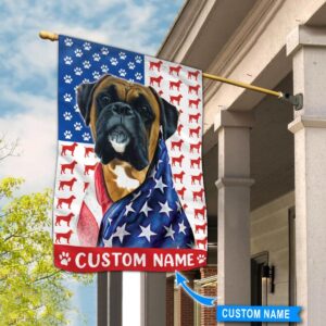 Boxer America Personalized Flag Garden Dog Flag Custom Dog Garden Flags 2