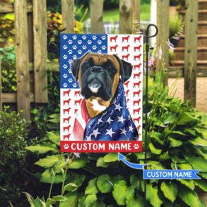 Boxer America Personalized Flag Garden Dog Flag Custom Dog Garden Flags 3