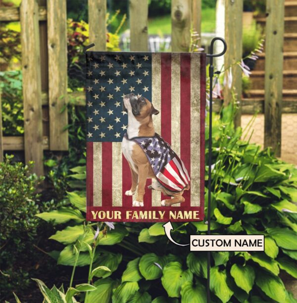 Boxer & American Personalized Flag – Garden Dog Flag – Custom Dog Garden Flags