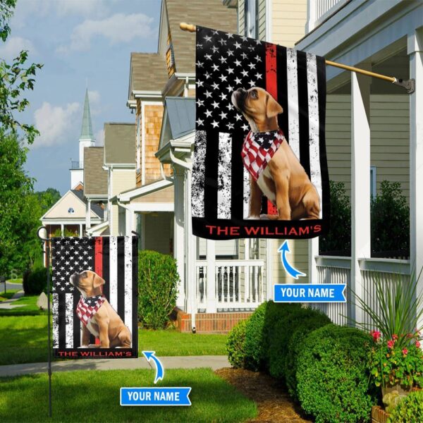Boxer Firefighter Personalized Flag – Garden Dog Flag – Custom Dog Garden Flags