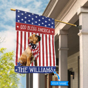 Boxer God Bless America Personalized Flag Garden Dog Flag Custom Dog Garden Flags 2