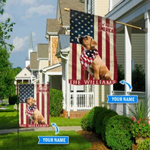 Boxer God Bless America Personalized Flag Garden Dog Flag Dog Flag For House 1