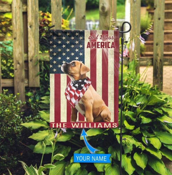 Boxer God Bless America Personalized Flag – Garden Dog Flag – Dog Flag For House