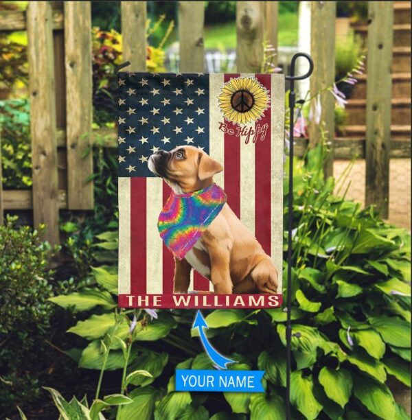 Boxer Hippie Personalized Flag – Garden Dog Flag – Dog Flag For House