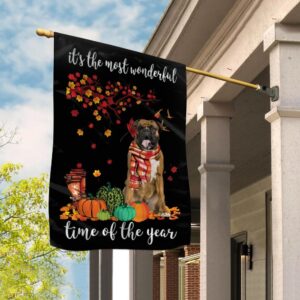 Boxer It Is The Most Time Of The Year Flag Dog Flags Outdoor Dog Lovers Gifts for Him or Her 3