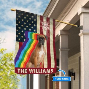Boxer Lgbt Personalized House Flag Custom Dog Garden Flags Dog Flags Outdoor 3