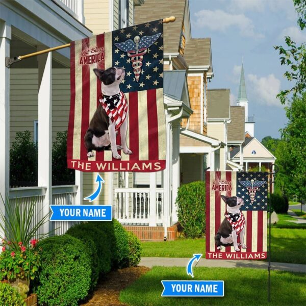 Boxer Nurses Personalized Flag – Custom Dog Garden Flags – Dog Flags Outdoor