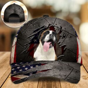 Boxer On The American Flag Cap…