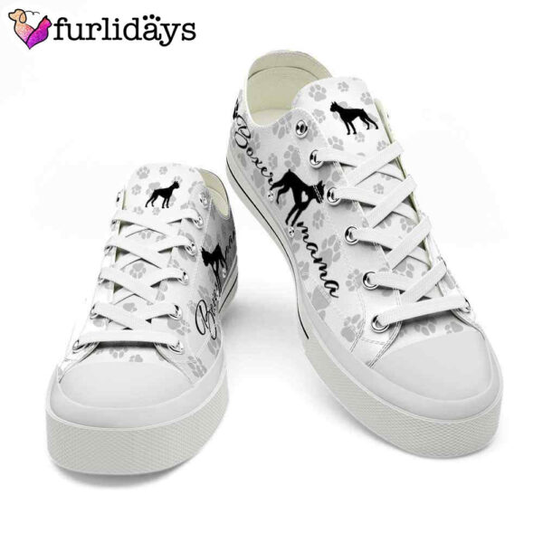 Boxer Paws Pattern Low Top Shoes  – Happy International Dog Day Canvas Sneaker – Owners Gift Dog Breeders