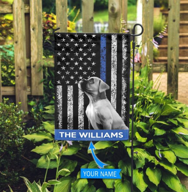 Boxer Police Personalized Flag – Garden Dog Flag – Custom Dog Garden Flags
