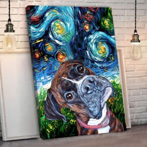 Boxer Poster Matte Canvas Dog Canvas Art Poster To Print Gift For Dog Lovers 1