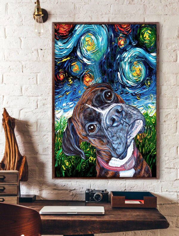 Boxer Poster & Matte Canvas – Dog Canvas Art – Poster To Print – Gift For Dog Lovers