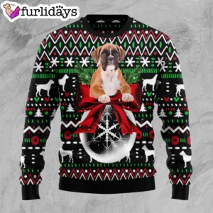 Boxer Xmas Ball Ugly Christmas Sweater…