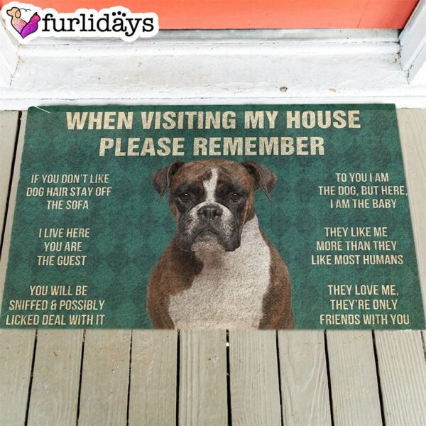 Boxer’s Rules Doormat – Xmas Welcome Mats – Gift For Dog Lovers