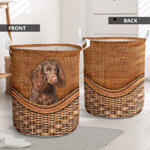 Boykin Spaniel Rattan Texture Laundry Basket…
