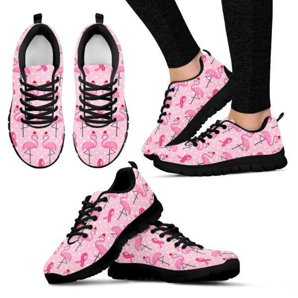 Breast Cancer Shoes Flamingo Pattern Sneaker Walking Shoes – Best Gift For Men And Women – Cancer Awareness Shoes Malalan