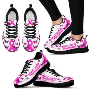 Breast Cancer Shoes Silk Line Sneaker Walking Shoes Best Gift For Men And Women Cancer Awareness Shoes 1