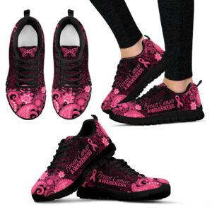 Breast Cancer Shoes Traditionnels Paisley Sneaker Walking Shoes Best Shoes For Men And Women Cancer Awareness Shoes 1
