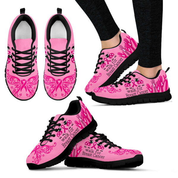 Breast Cancer Shoes Walk For Sneaker Walking Shoes – Best Gift For Men And Women – Cancer Awareness Shoes