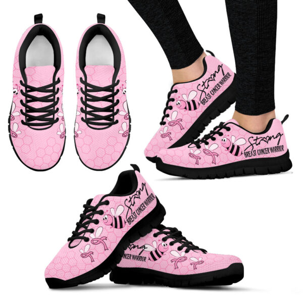 Breast Cancer Shoes Warrior Be Strong Sneaker Walking Shoes – Best Shoes For Men And Women – Cancer Awareness Shoes