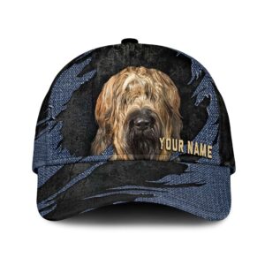 Briard Jean Background Custom Name Cap Classic Baseball Cap All Over Print Gift For Dog Lovers 1 bygiwc