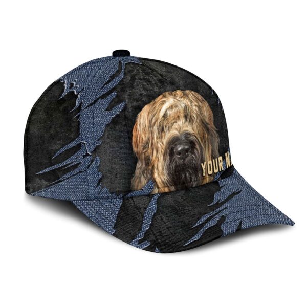 Briard Jean Background Custom Name & Photo Dog Cap – Classic Baseball Cap All Over Print – Gift For Dog Lovers
