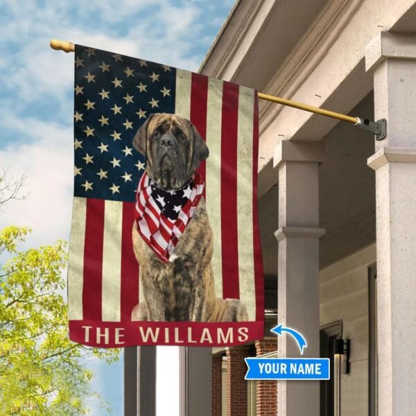 Brindle English Mastiffs Personalized Flag – Garden Dog Flag – Custom Dog Garden Flags