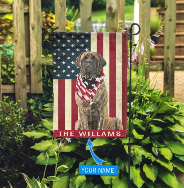 Brindle English Mastiffs Personalized Flag – Garden Dog Flag – Custom Dog Garden Flags