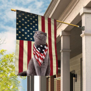 British Shorthair Cat House Flag Cat Flags Outdoor Cat Lovers Gifts for Him or Her 2