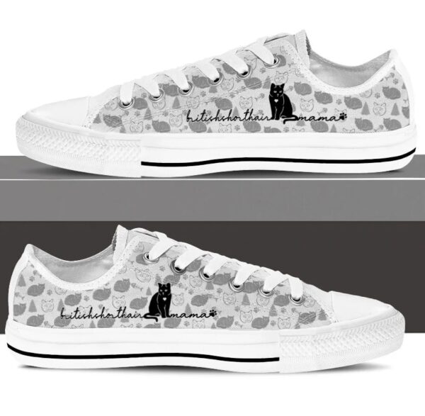 British Shorthair Cat Low Top Shoes – Sneaker For Cat Walking – Cat Lovers Gifts for Him or Her