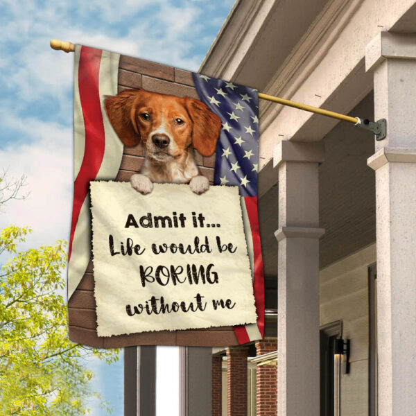 Brittany Spaniel Flag 2 – Dog Flags Outdoor – Dog Lovers Gifts for Him or Her